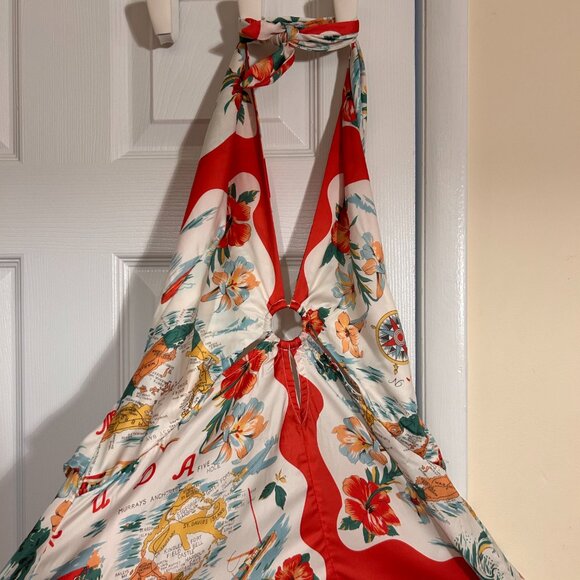 Anthropologie Celadine Halter Midi Scarf Dress - Picture 6 of 10